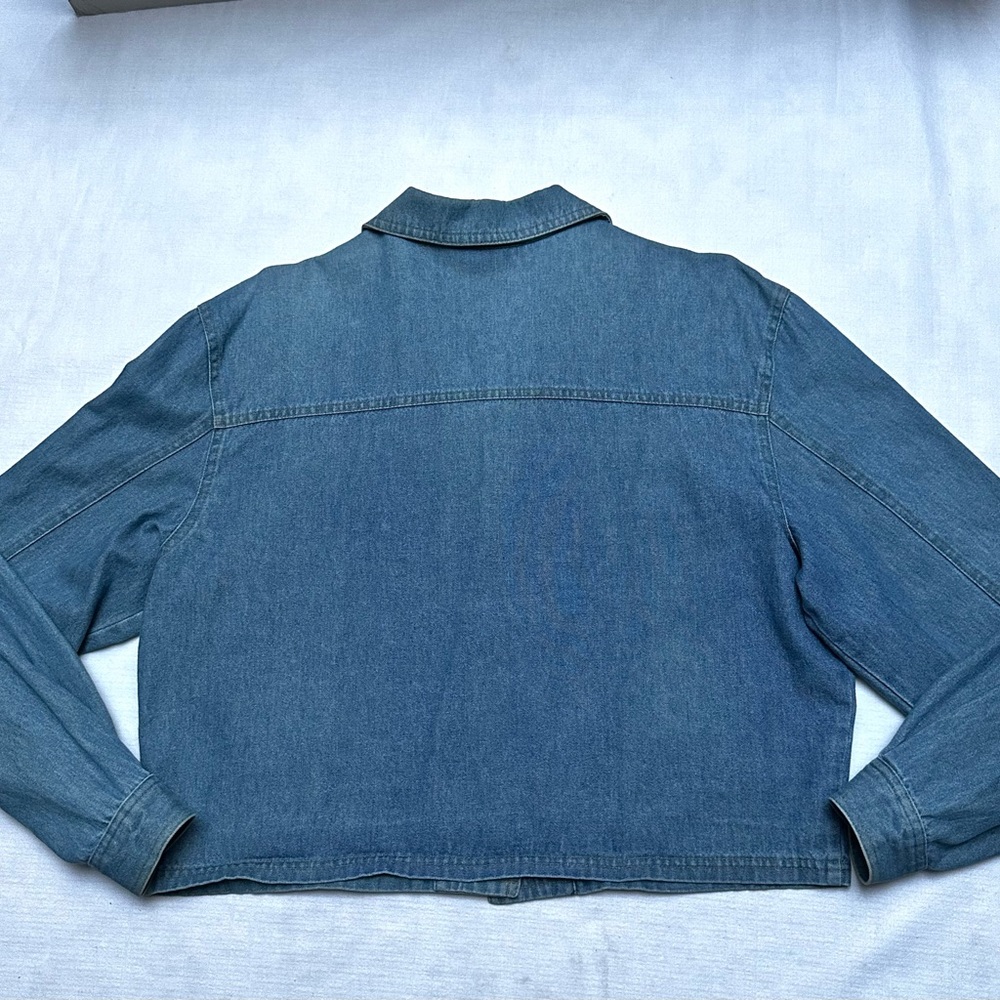 VTG City Girl Sport Jacket SIZE 12 STUDDED PATCHWORK DENIUM WESTERN CROPPED USA - Picture 6 of 9